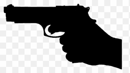 Gun Aim Hand - In Silhouette Png Emoji