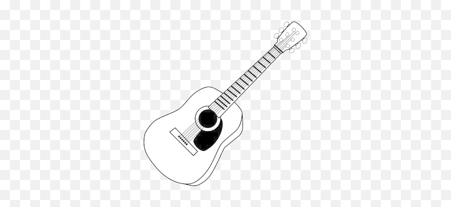 Transparent Background Pumpkin Guitar - Guitar Clipart Black And White Emoji,Acoustic Guitar Emoji