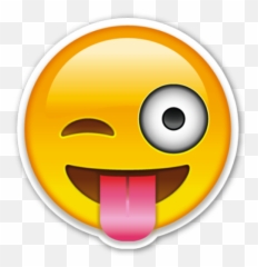 Emoticon Smiley Wink Emoji Tongue - Face With Sticking Out