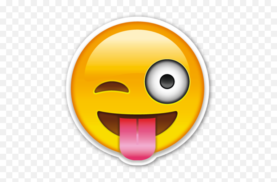 Emoticon Smiley Wink Emoji Tongue - Smiley Face With Tongue Sticking Out,Ni...