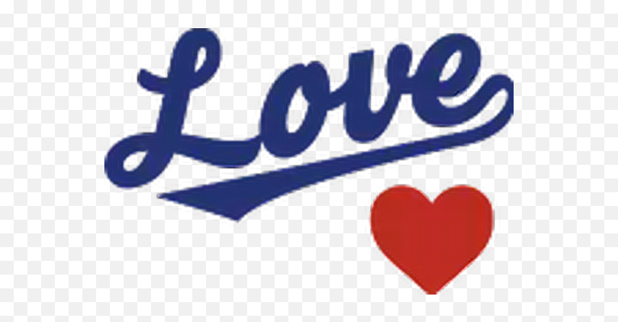 La Dodgers Heart Blue Love Logo - Dodgers Logo With Heart Emoji,Dodgers Emoji