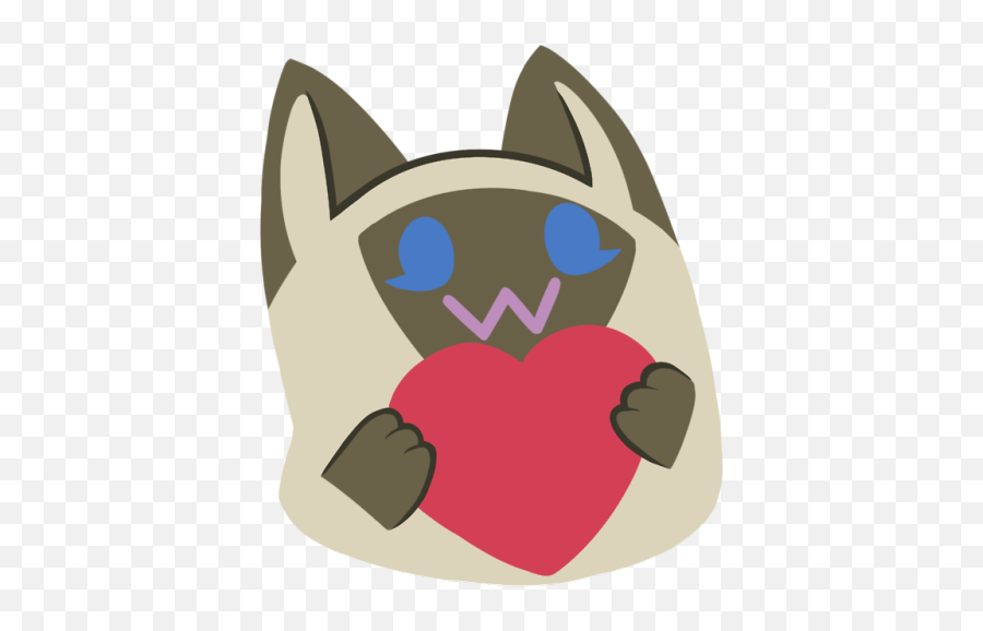 Made A Blob Heart With My Fursona Lmao - Blob Cat Heart Emoji,Blob Cat Emoji