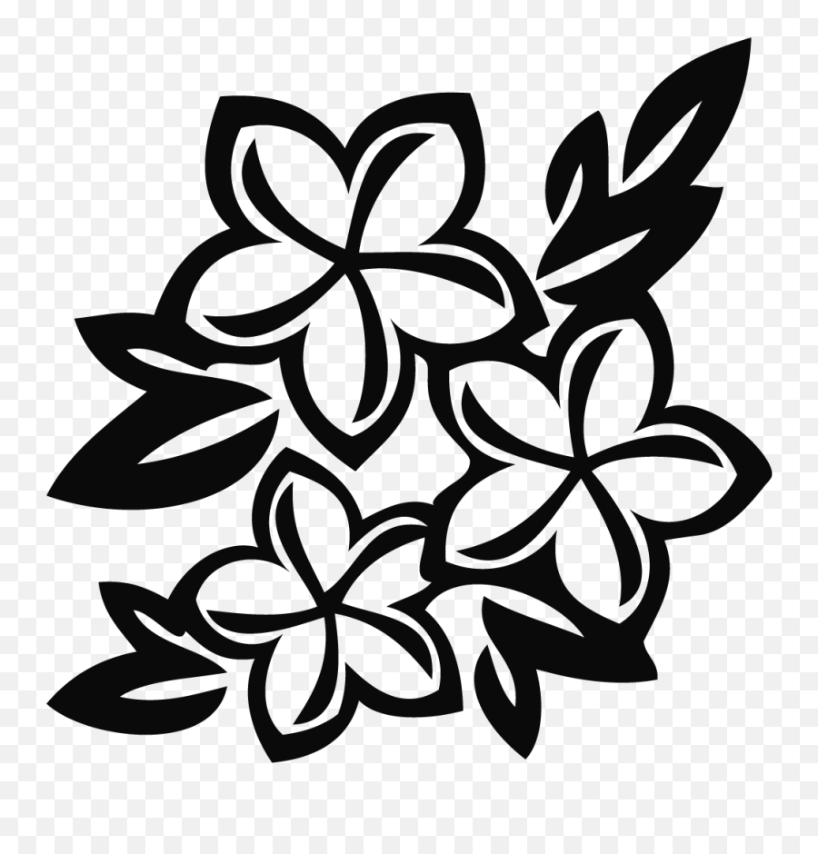 black-and-white-flower-png-transparent-black-and-white-hawaiian