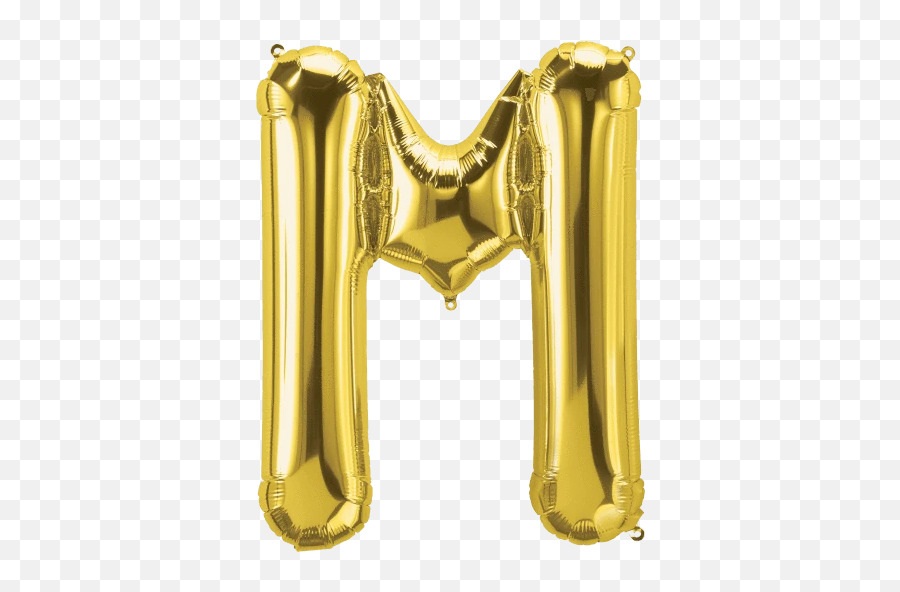 Gold Letter M Balloon - Gold Letter M Balloons Emoji,Letter M Emoji