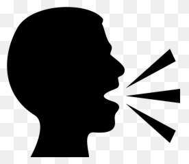 Emojione Bw 1f5e3 - Speaking Head Silhouette