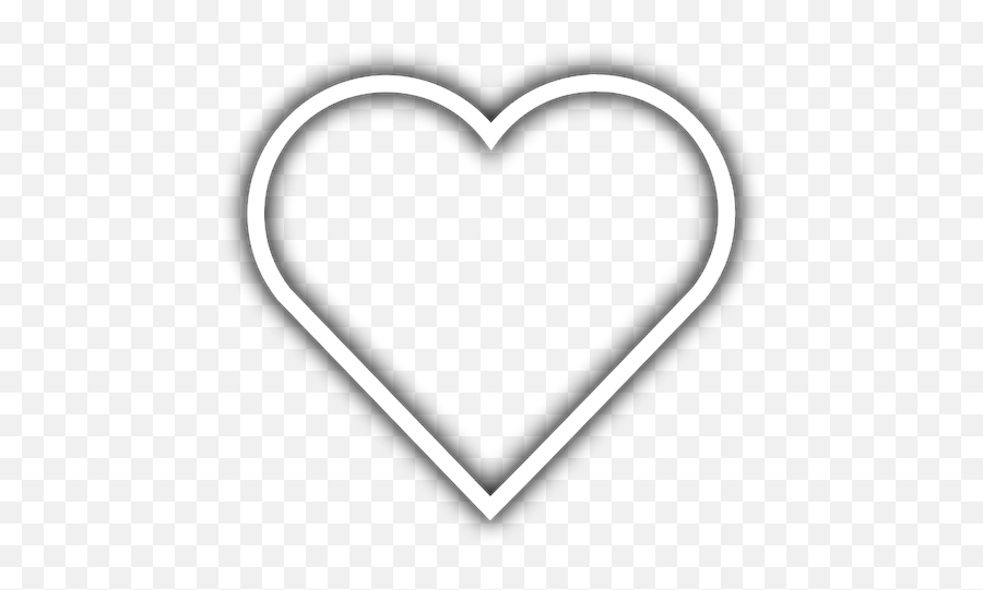 Grayscale Eart Icon Vector Image - White Heart Outline Png Emoji,Glowing Heart Emoji
