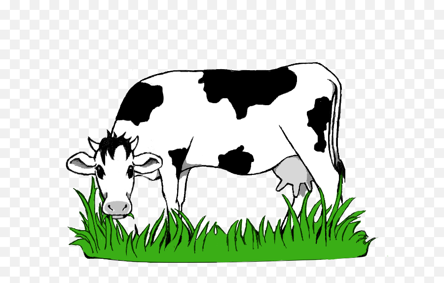 Grazing High Quality - Cow Eating Grass Clipart Black And White Emoji,Cow Man Emoji