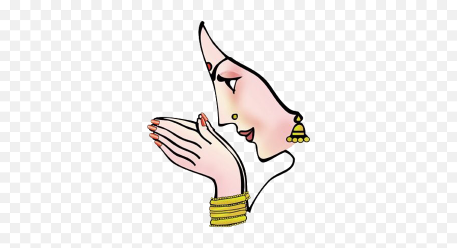 Namaste Hands Clipart Png Characters - Welcome Hand Emoji,Namaste Emoji Symbol