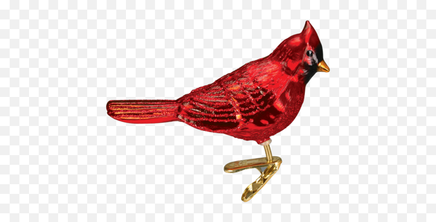 Northern Cardinal Glass Blown Ornament - Glass Red Bird Ornaments Emoji,Cardinals Emoji