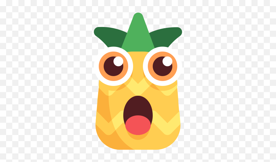 Pineapple Emo Emoticon Emoji Free - Happy,Construction Emoji