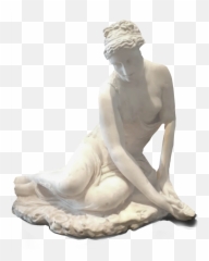 Statue Sculpture Woman Sitting White Sticker By Tess - Louvre Abu Dhabi Emoji,Statue Emoji