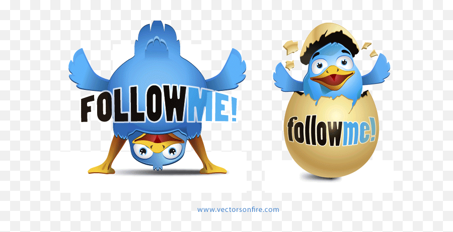 Happy Twitter Birds By Jeremie Tisseau 2 Birds Vector Free - Follow Me I Follow Back Twitter Emoji,Blue Bird Emoji