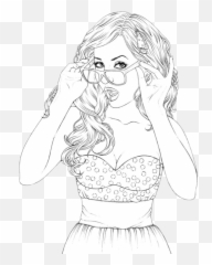 girl sexy sexygirl outline white Sticker by Nao - Coloring Pages For Girls Emoji