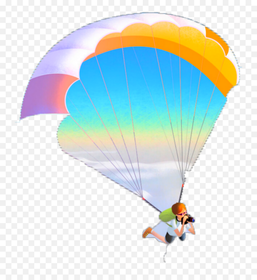Ftestickers Skydiving Skydiver Colorful - Parasailing Png Emoji,Parachute Emoji
