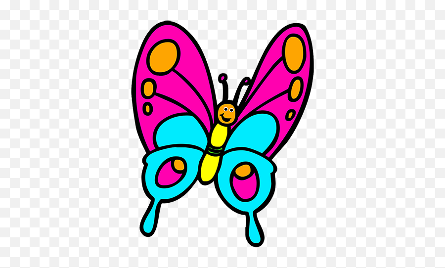 Smiley Clipart Butterfly Picture - Clipart Of A Butterfly Emoji,Butterfly Emoticon