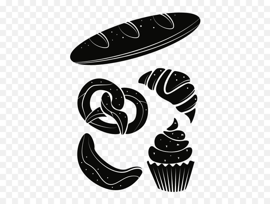 Pastry Vector Pdv - Bread And Pastry Logo Black And White Emoji,Emoji Lunch Box