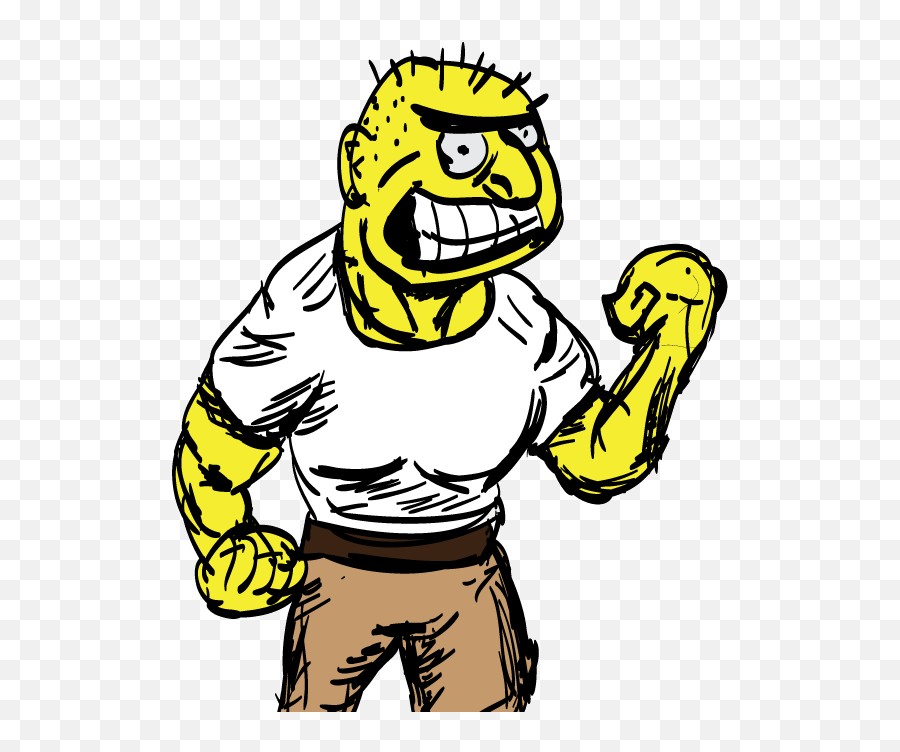 Muscle Clipart Emoticon Muscle - Cartoon Emoji,Arms Up Emoticon