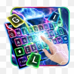 Color Flash Lightning Keyboard Theme - Computer Emoji