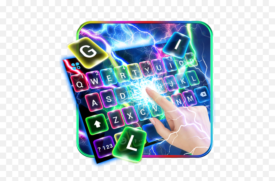 Color Flash Lightning Keyboard Theme - Computer Keyboard Emoji,Flash Emoji Keyboard