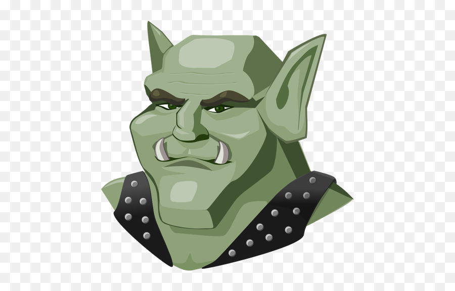Vector Image Of Ork Fantasy Character - Ork Clipart Emoji,Emoji Game Hulk