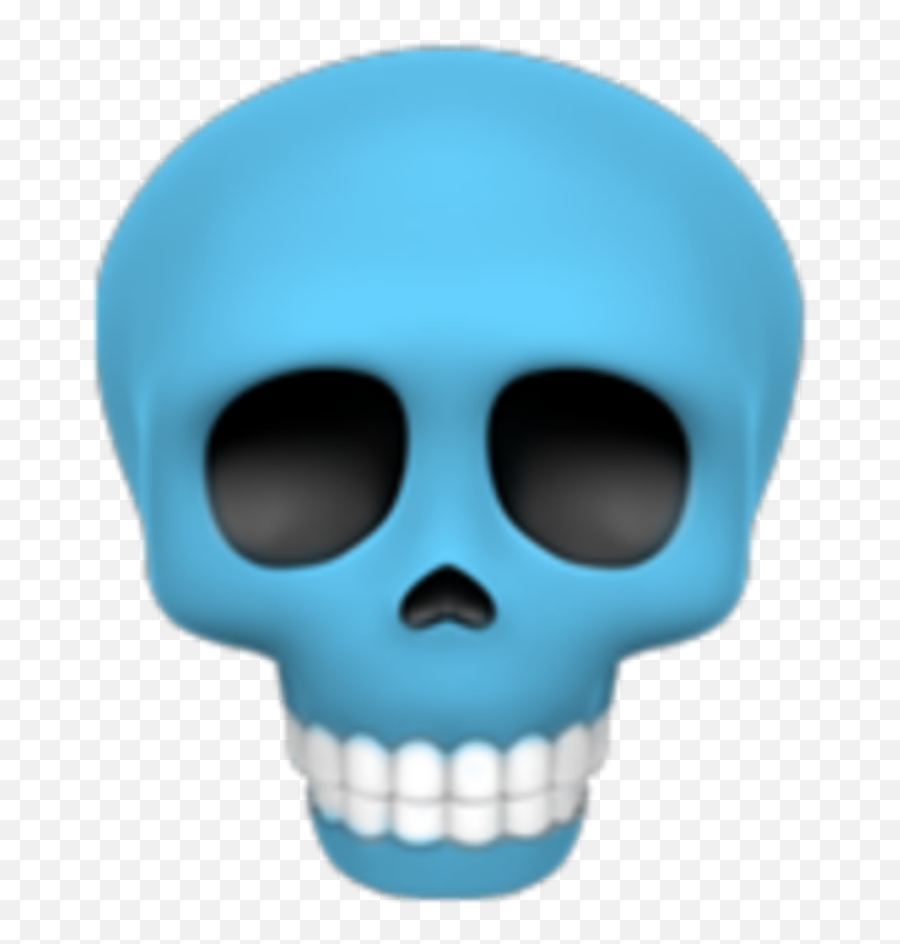 Skeletonemojiblue - Skull Emoji,Skeleton Emoji