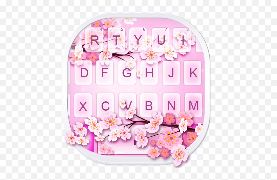 Pink Spring Blossom Keyboard Theme U2013 Google Play - Floral Design Emoji,Flower Emoji Copy And Paste