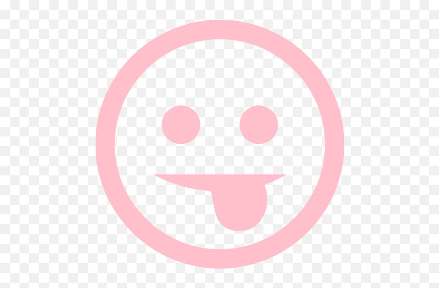 Pink Tongue Icon - Free Pink Emoticon Icons Circle Emoji,Tongue Emoticon