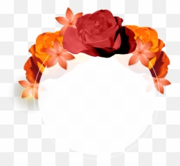 Flower Hair Transparent Png Clipart - Round Design Emoji