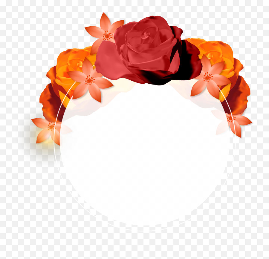 Flower Hair Transparent Png Clipart - Round Flower Design Png Emoji,Flower In Hair Emoji