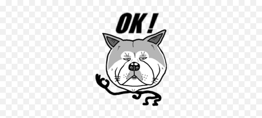 Funny Stick Dog Emoji Sticker - Cartoon,Dog Emoji Text