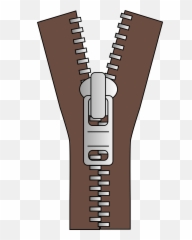 Brown Zipper Clipart Transparent Png - Zipper Clipart Png Emoji,Zipped Emoji