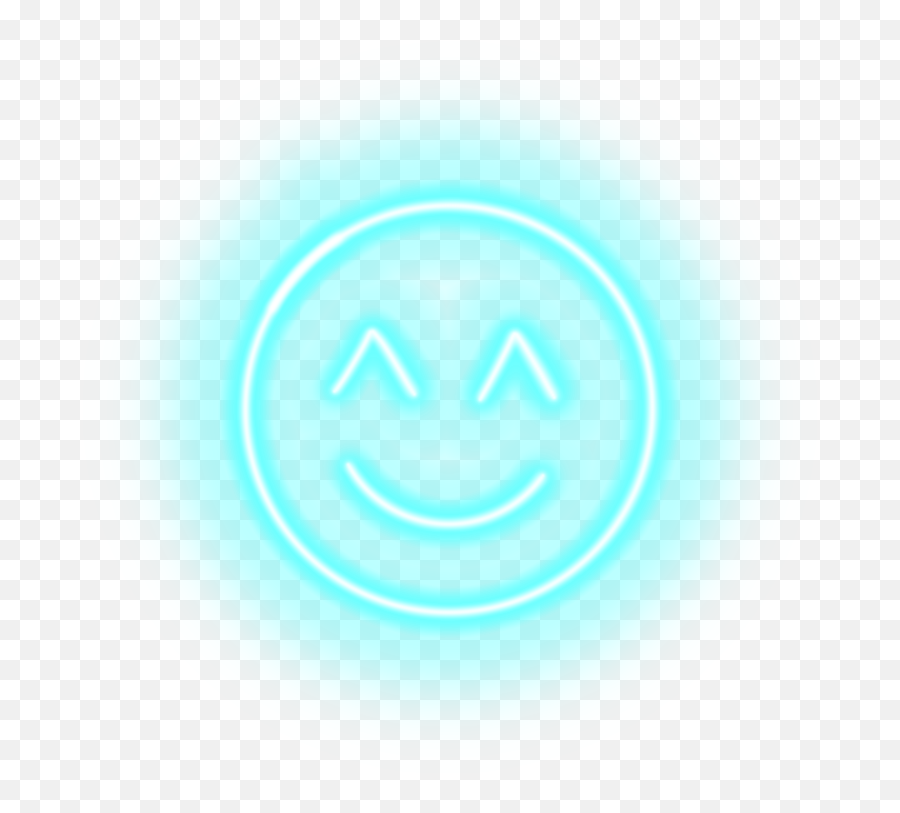 Glow Neon Emojiart Emoji Blue Sticker - Dot,Glow Emoji