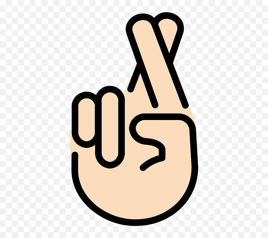 Crossed Fingers Emoji Clipart - Crossed Fingers,Crossed Finger Emoji