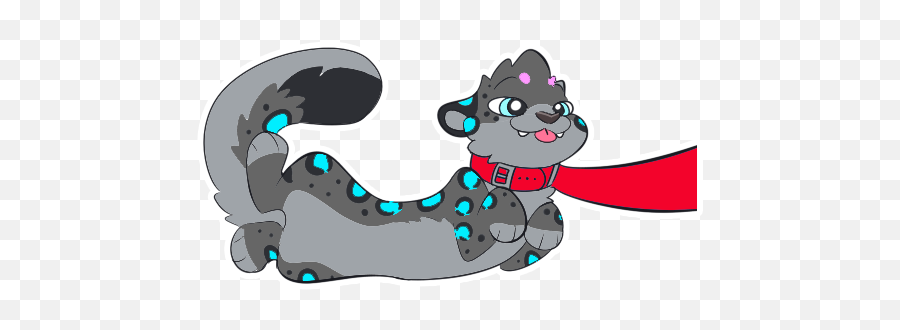 Spencer The Snow Leopard By Greytek Industries Llc - Fictional Character Emoji,Leopard Emoji