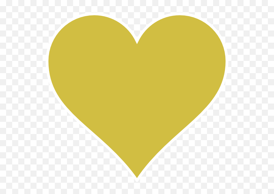 Library Of Yellow Heart Black And White Png Files - Gold Heart Clip Art Emoji,Golden Heart Emoji