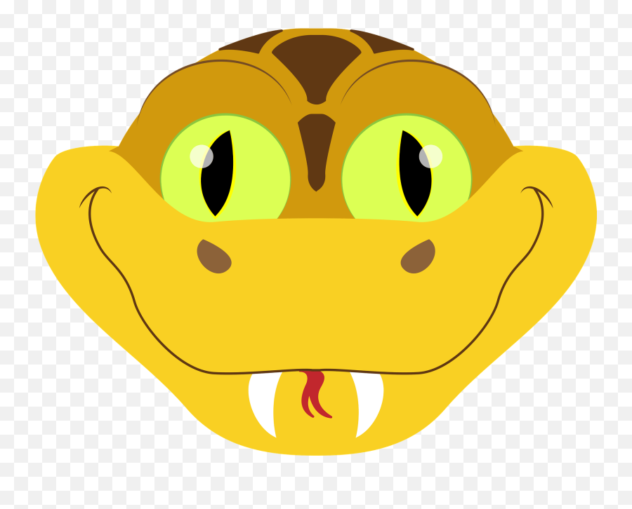 Snake Face Clipart - Cartoon Snake Face Png Emoji,Snake Emoticon