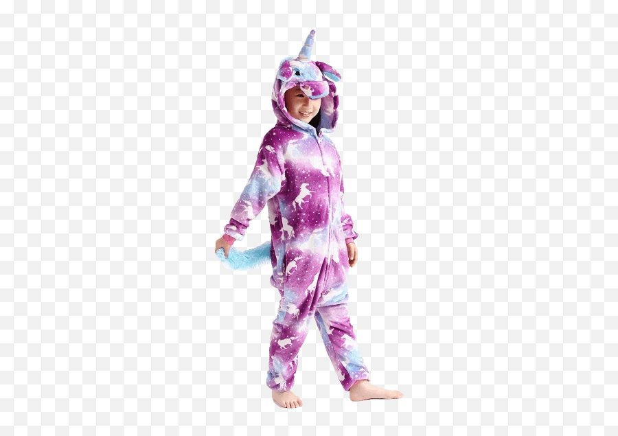 Purple Magical Kids Unicorn Onesie - Hooded Emoji,Dancing Girl Emoji Costume