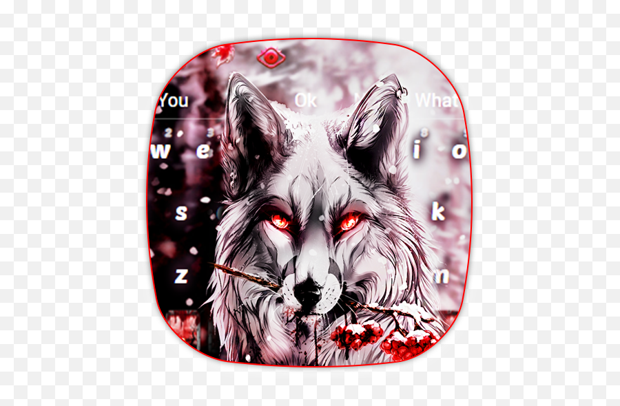 Wild Ice Wolf Keyboard Theme - Google Play Alaskan Tundra Wolf Emoji,Wolf Emojis