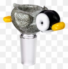 Empire Glassworks Penguin Bowl - Weed Emoji