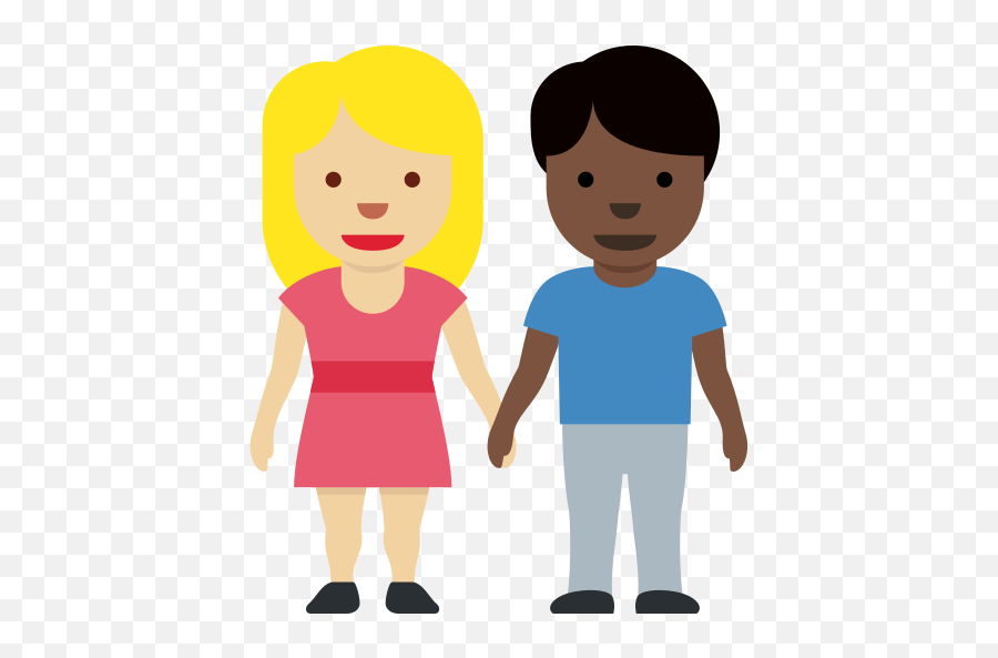 Medium - Black And White Skin Color Clipart Emoji,Two Women Holding Hands Emoji