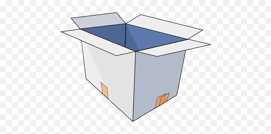 Vector Image Of Cardboard Box Open - Box Clip Art Emoji,Empty Box Emoji