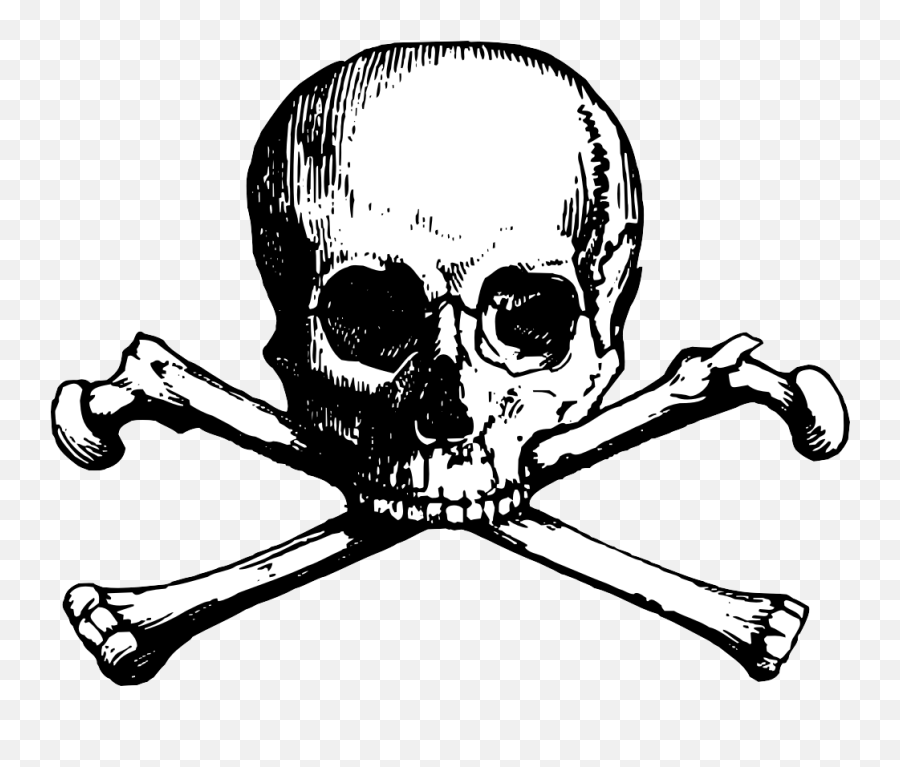 Skull And Bones Skull And Crossbones Clip Art - Skull And Crossbones Emoji,Skull And Crossbones Emoji