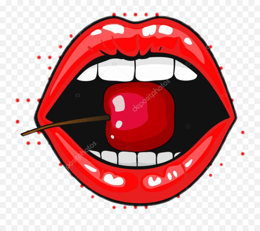 Pop Art Sticker Challenge - Cherry Pop Art Emoji,Tongue And Swirl Emoji
