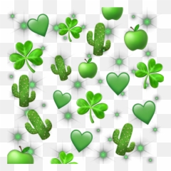 Green Emoji Emojis Greenemoji Aesthetic Sparkles Oof - Green Heart Emoji Overlay Png,Oof Emoji