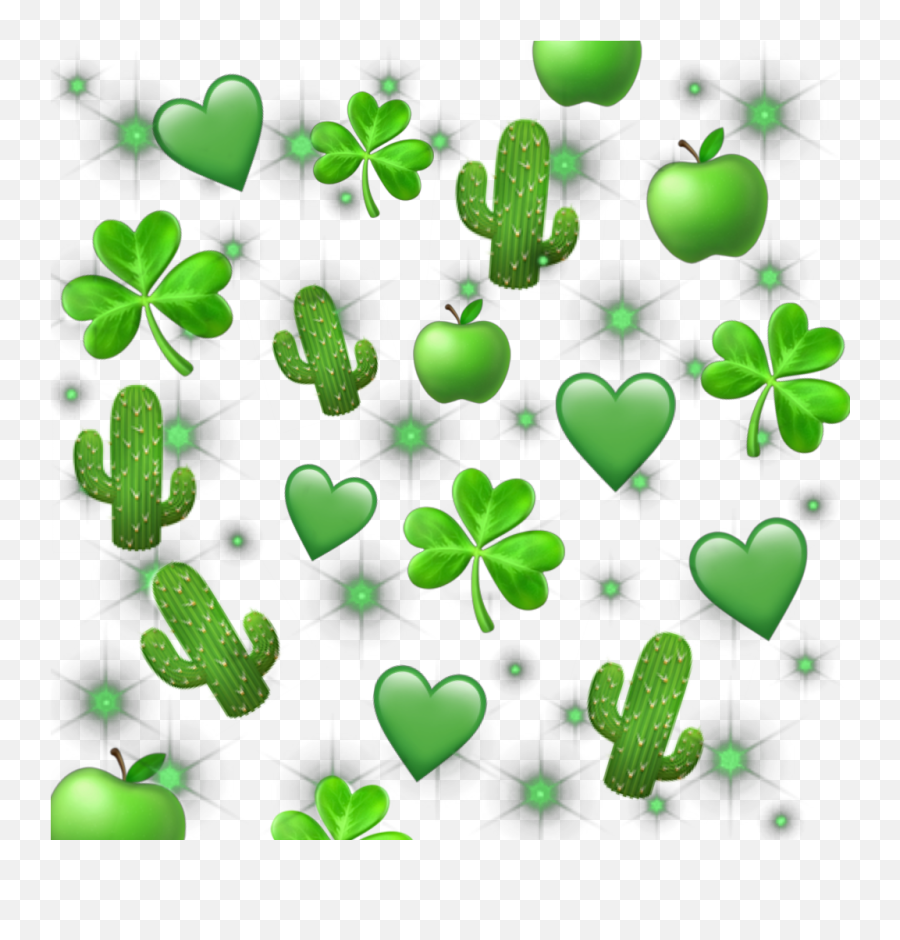 Green Emoji Emojis Greenemoji Aesthetic Sparkles Oof - Green Heart Emoji Overlay Png,Oof Emoji
