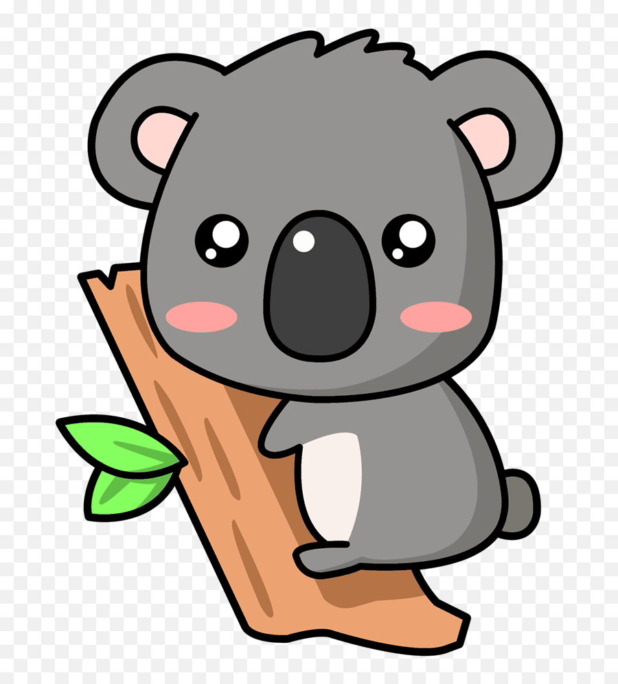 Kawaii Book Picture Download Png Files - Cute Cartoon Koala Bear Emoji,Emoticones Kawaii