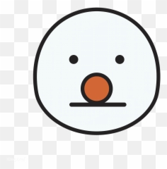 Download Premium Png Of Snowman With Neutral Face Emoticon - Circle Emoji