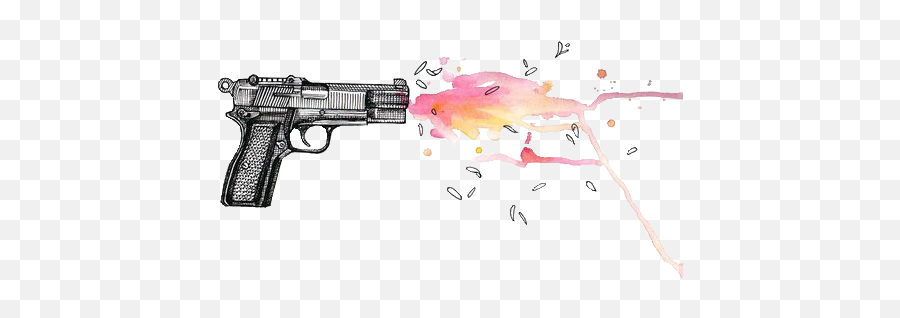 Gun Shot Paintsplatter Gunshot - Transparent Gun Overlay Emoji,Gunshot Emoji