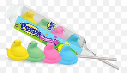 Easter Bright Colorful Candy Lolipop - Peeps Rainbow Emoji