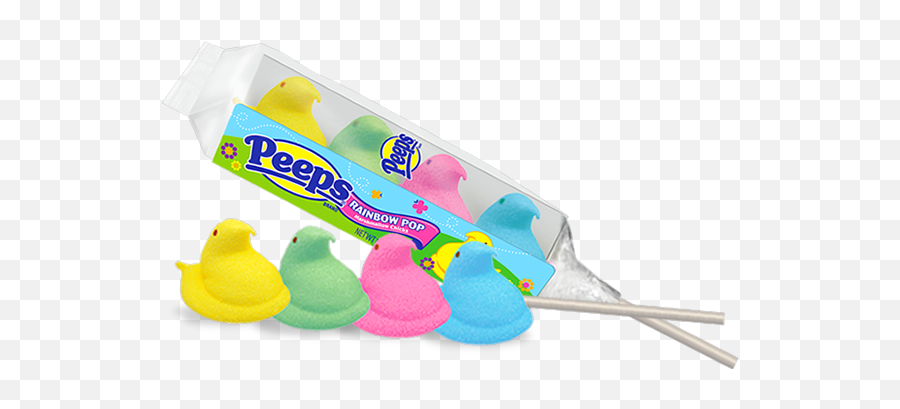 Easter Bright Colorful Candy Lolipop - Peeps Rainbow Candy Emoji,Peeps Emoji